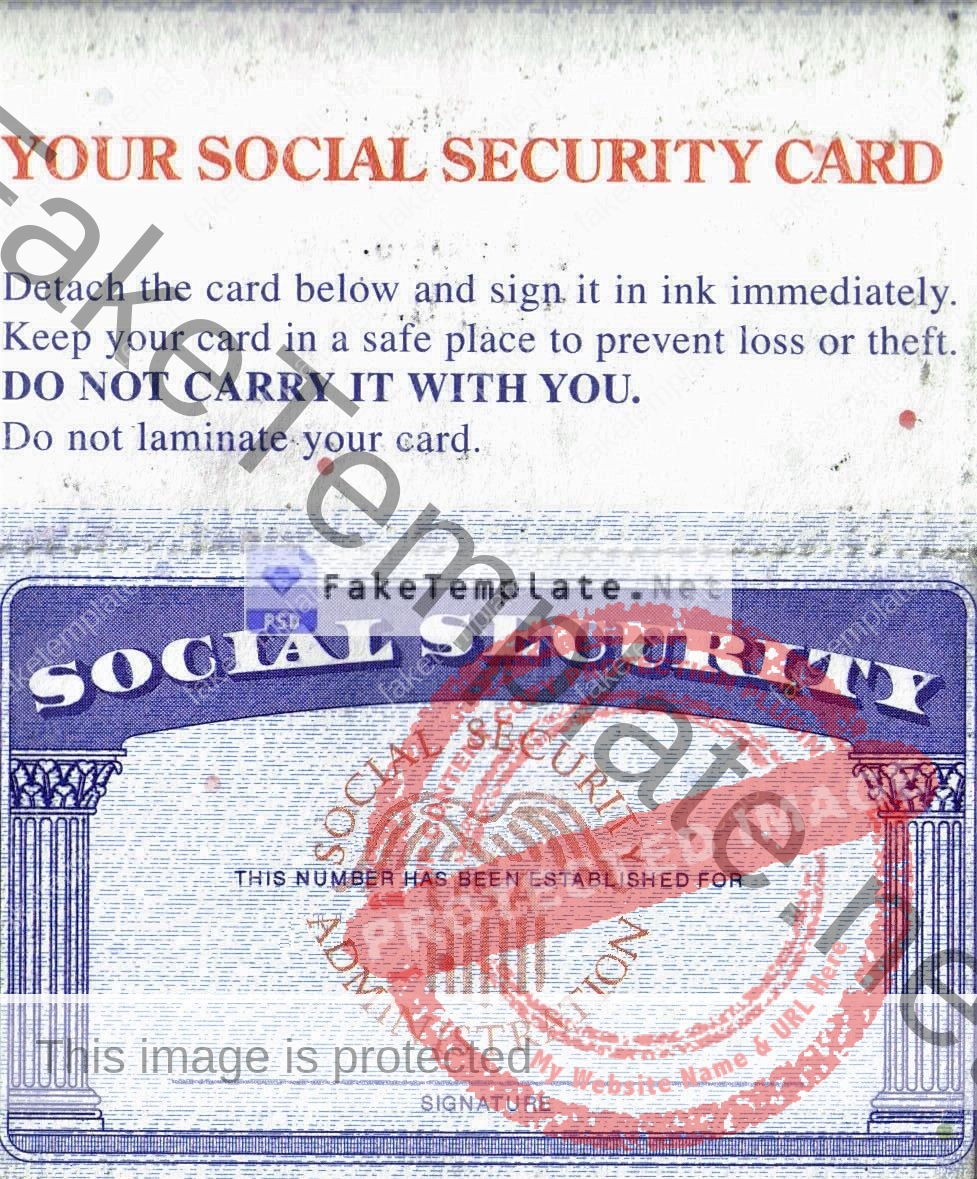 Download USA SSN PSD Template - Fake Template Account Verification Inside Ssn Card Template
